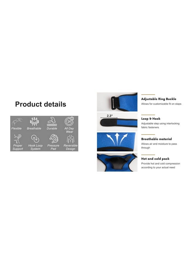 Wonder Care Wonder Care Rotator cuff brace for shoulder pain relief Neoprene Shoulder support brace for men and women for dislocated, frozen, mouse shoulder (Universal size: 26"-36")  - Image 5