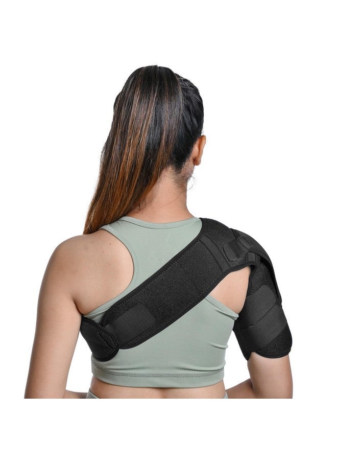 Wonder Care Wonder Care Rotator cuff brace for shoulder pain relief Neoprene Shoulder support brace for men and women for dislocated, frozen, mouse shoulder (Universal size: 26"-36")  - Image 4