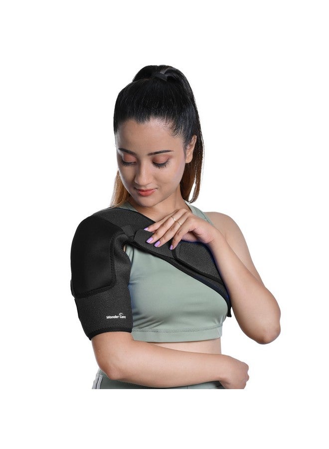 Wonder Care Wonder Care Rotator cuff brace for shoulder pain relief Neoprene Shoulder support brace for men and women for dislocated, frozen, mouse shoulder (Universal size: 26"-36")  - Image 3