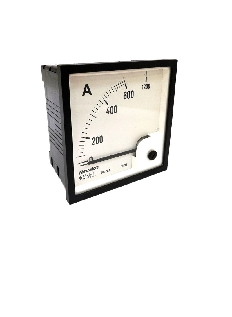 AC Analogue Panel Ammeter 96x96 - CT Type Secondary 5A - ERI96/ESI96 Revalco Italy  - Image 2