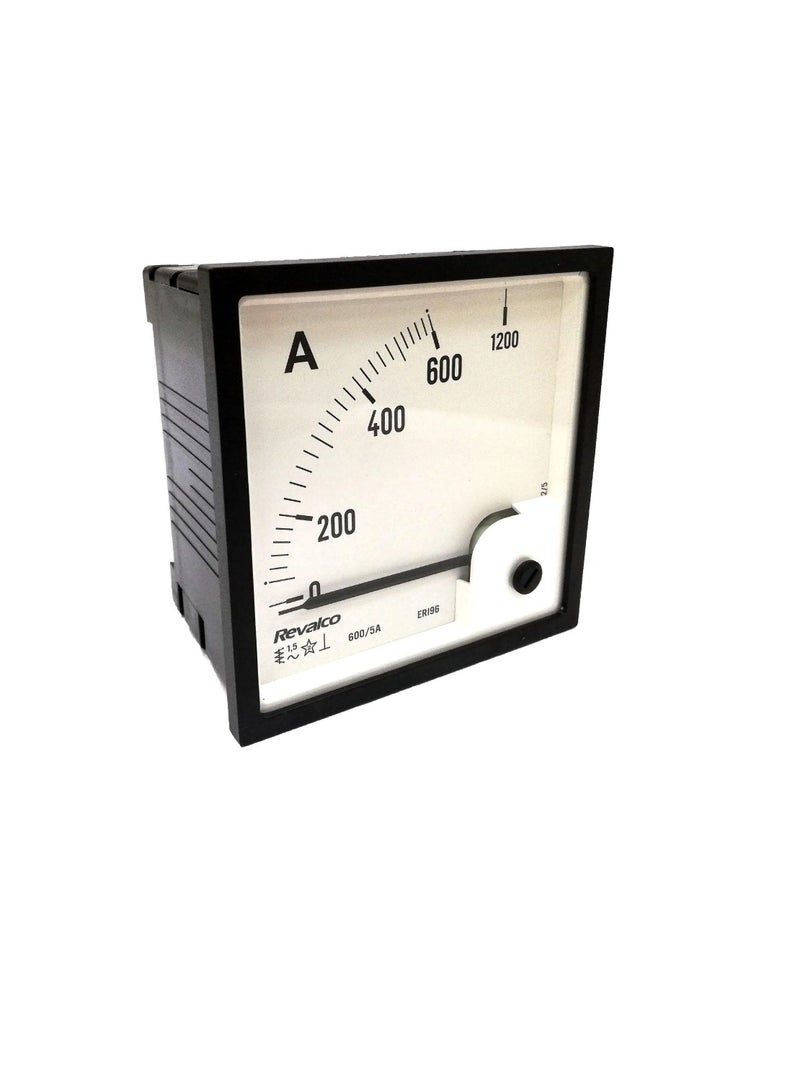 AC Analogue Panel Ammeter 96x96 - CT Type Secondary 5A - ERI96/ESI96 Revalco Italy  - Image 3