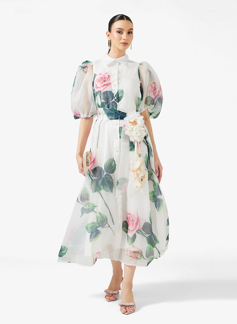 Khizana Floral Print Dress - Image 1