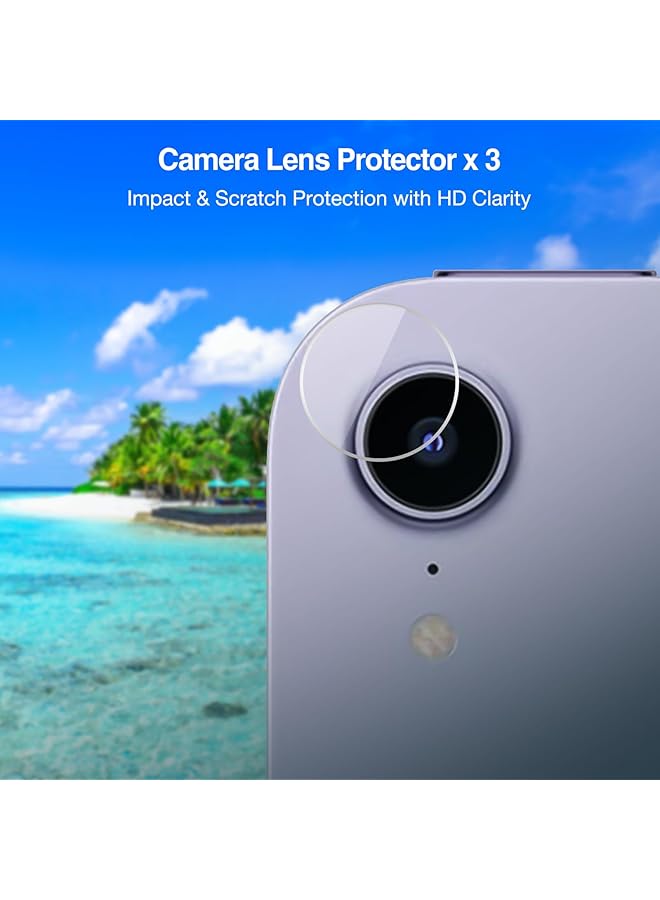 Procases 1 Pack Screen Protector For Ipad Mini A17 Pro 2024 Mini 6 8.3 Inch 2021 With 3 Camera Lens Protector 9H Hardness Hd Clear Tempered Glass Film Guard For Ipad Mini 6Th Generation - Image 3