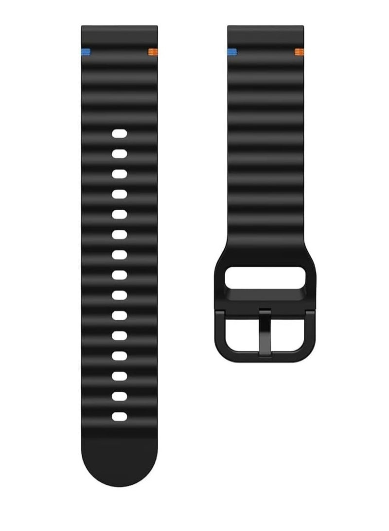 22 mm Silicone Watch Strap, Quick Release Watch Straps for Men and Women, Skin-friendly, Soft, Replacement Strap for 22 mm Compatible with Amazfit/Huawei/MI/Fossil/samsung - Image 3