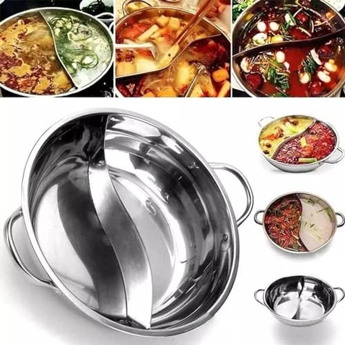 Matiko Stainless Steel Mandarin Duck Hot Pot - Chinese Style Cooking Pot for Kitchen and Restaurant - Divided Soup Pot - Image 3