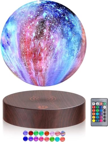 VGAzer Levitating Moon Lamp Floating and Spinning in Air Freely with 16 Colors LED Galaxy Moon Lamp Lights,Unique Gift & Decorative Lamp for Kids Lover Friends - Image 1