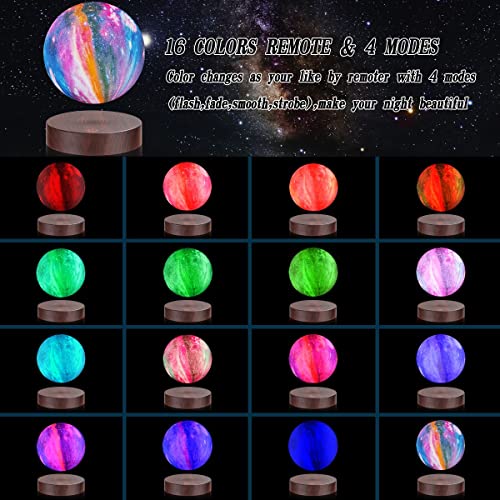 VGAzer Levitating Moon Lamp Floating and Spinning in Air Freely with 16 Colors LED Galaxy Moon Lamp Lights,Unique Gift & Decorative Lamp for Kids Lover Friends - Image 2