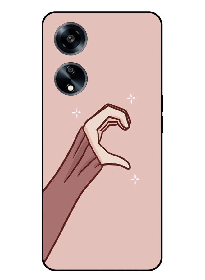 EYE CATCH Printed Protective Case Cover For Oppo A1 5G -  One Hand Heart - Image 1