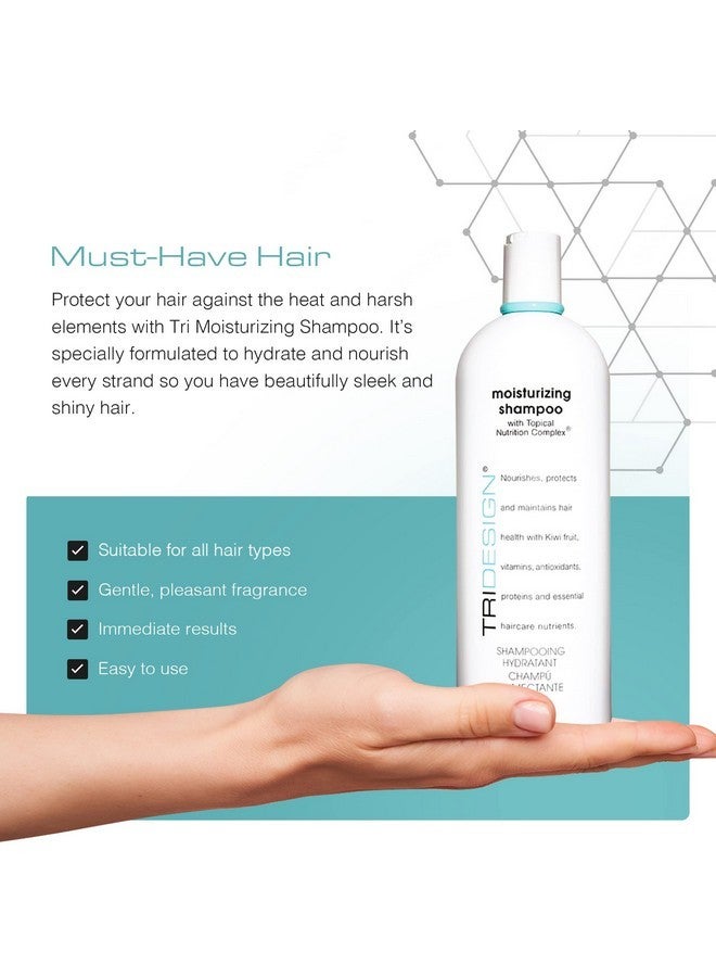 TRIDESIGN TRI Hair Care Moisturizing Shampoo - Revitalizing Hair Shampoo with Topical Nutrition Complex for Men and Women, Home or Salon Shampoo, 34 Oz Hair Products to Hydrate & Nourish Hair  - Image 4