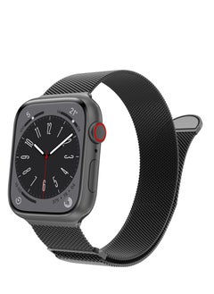 ANYOGRO Compatible with Apple Watch Band 42mm 41mm 40mm 38mm for Women and Men, Magnetic Metal Stainless Steel Strap Wristband Compatible for iWatch Series 10 9 8 7 6 5 4 3 2 1 SE Black  - Image 1