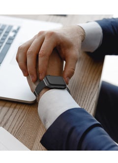 ANYOGRO Compatible with Apple Watch Band 42mm 41mm 40mm 38mm for Women and Men, Magnetic Metal Stainless Steel Strap Wristband Compatible for iWatch Series 10 9 8 7 6 5 4 3 2 1 SE Black  - Image 3