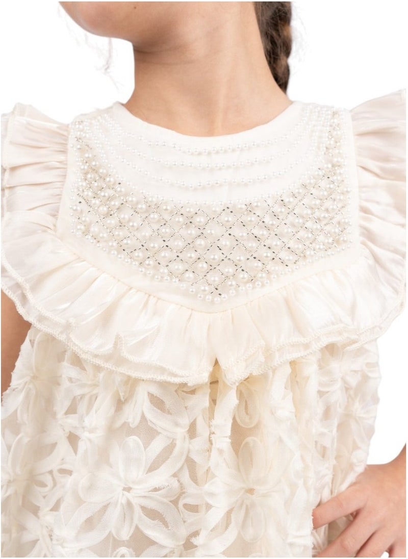 D'Daniela - D' Daniela - Daisy Dream Lace Dress - Cream - Image 1