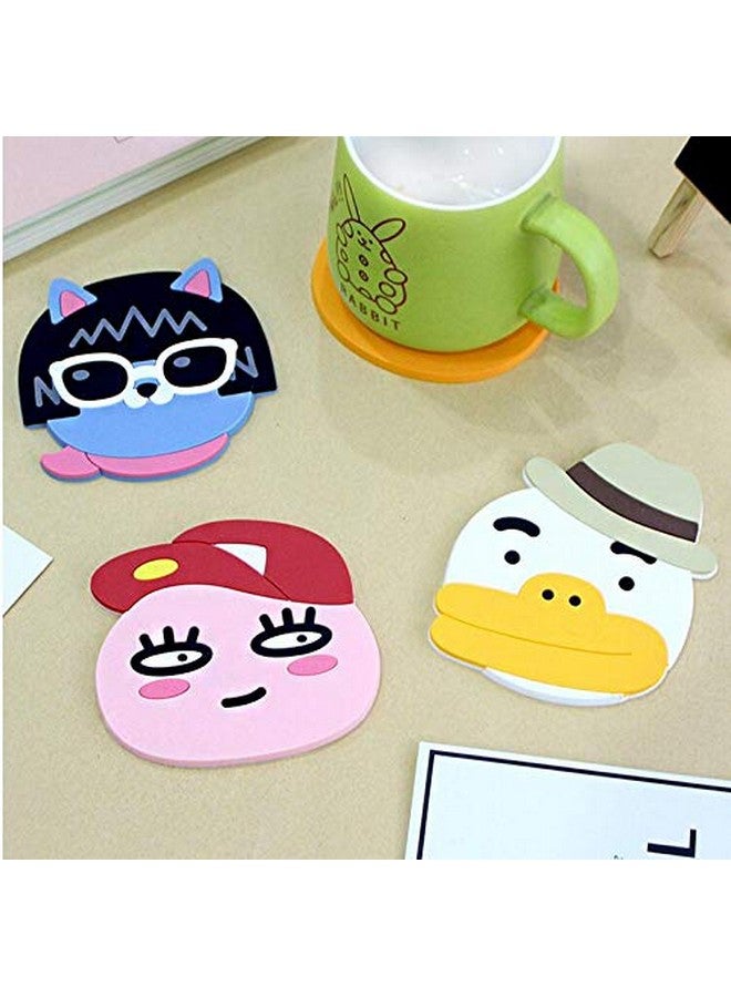 HARI - 5PCS Silicone Rubber Coaster Colorful Animal Coaster Cup Mat for Drinks Durable Non-Slip Hot Pads Protection Furniture Damage for Home and Kitchen Use. - Image 2