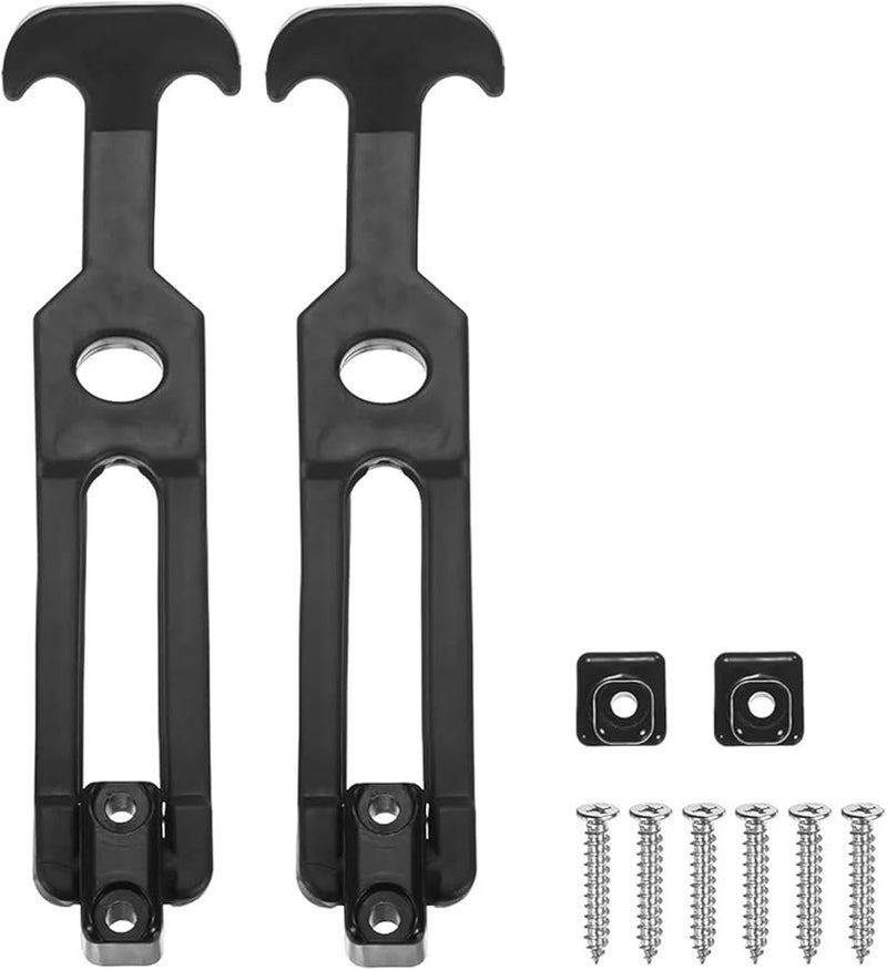 Black Rubber Latch 2Pcs T Handle Draw Latches with Screws for Tool Box Cooler Hood - Image 1