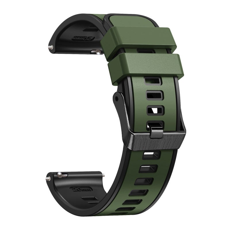 Suitable For Samsung Watch4 Strap 5Pro Watch Silicone Two-Tone Wristband For Men And Women 2022 Multi-Color Options Smart - Image 4