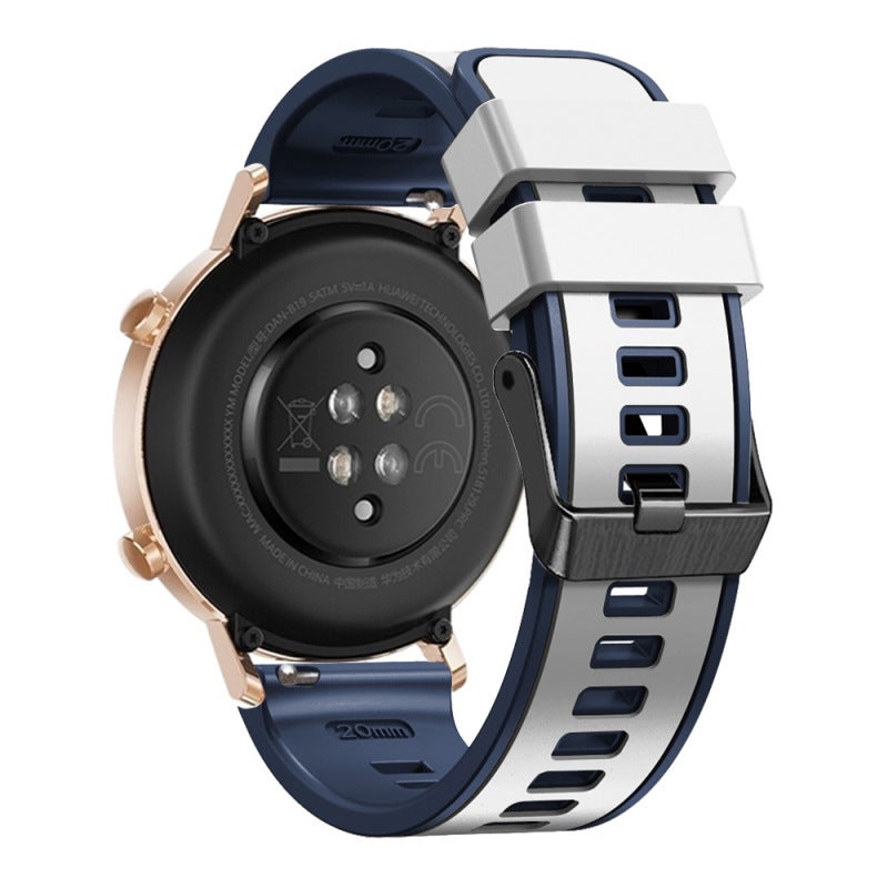 Suitable For Samsung Watch4 Strap 5Pro Watch Silicone Two-Tone Wristband For Men And Women 2022 Multi-Color Options Smart - Image 3