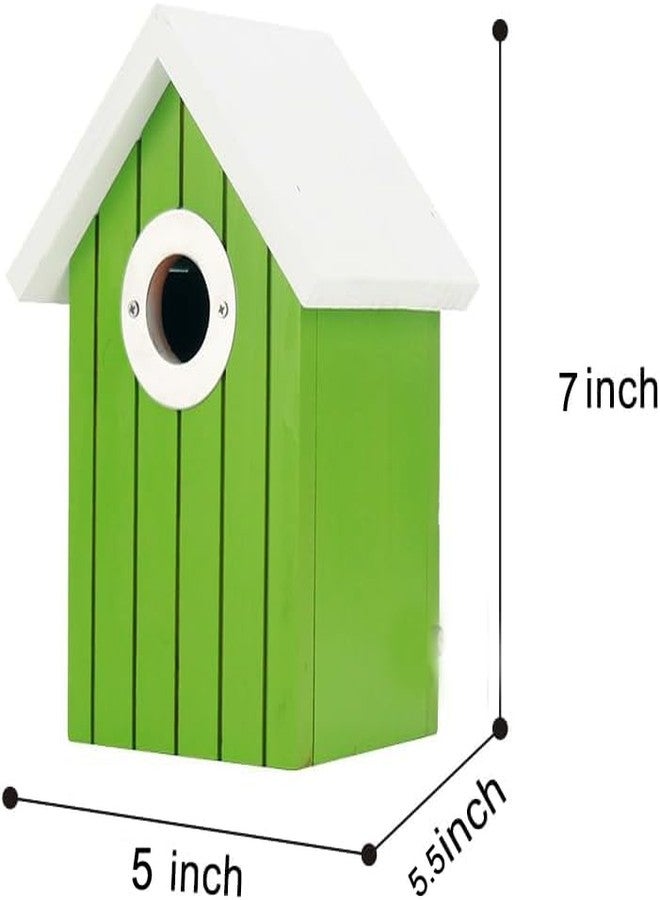 LIVEONCE Wooden Multi Color Bird House Color Orange REQULAR - Image 4