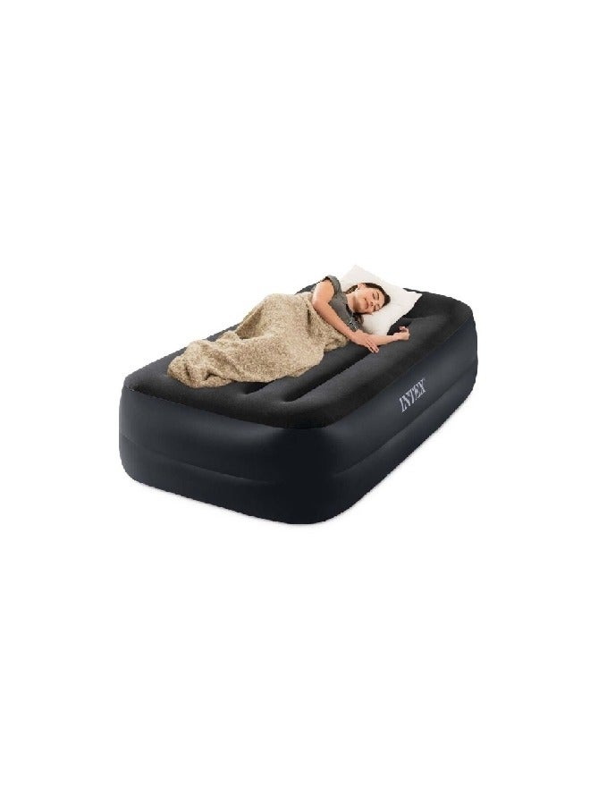 Coleman 220-240V Dura Beam Pillow Rest Raised Twin Inflatable Air Bed Black and Dark Blue 42 x 99 x 191 cm 64122 - Image 1