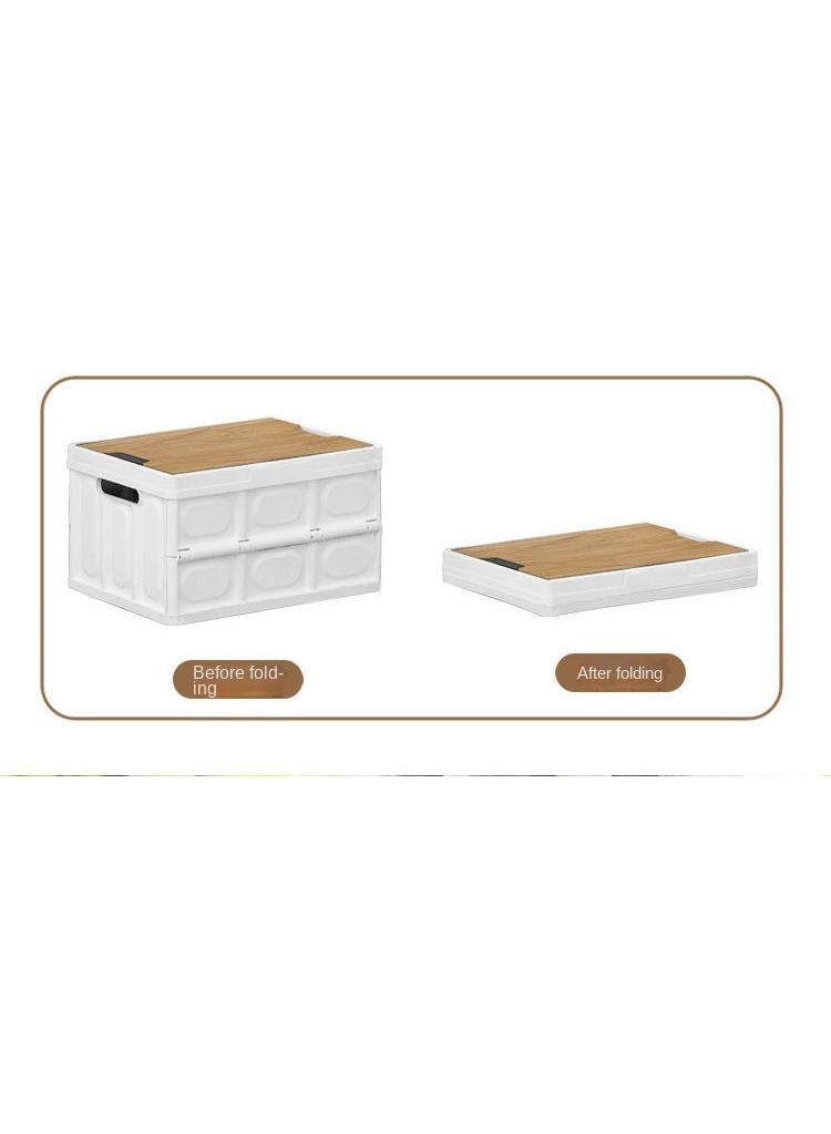 Y&D 1 Pcs Outdoor Storage Box Folding Thickened Storage Box Plastic Toy Storage Box Car Trunk Organizing Box Car With Waterproof Bag （White）  - Image 3
