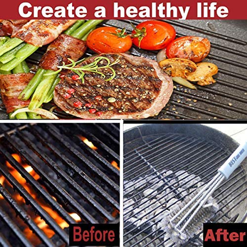 Best BBQ Grill Brush Stainless Steel 18" Barbecue Cleaning Brush w/Wire Bristles & Soft Comfortable Handle - Perfect Cleaner & Scraper for Grill Cooking Grates - Image 4