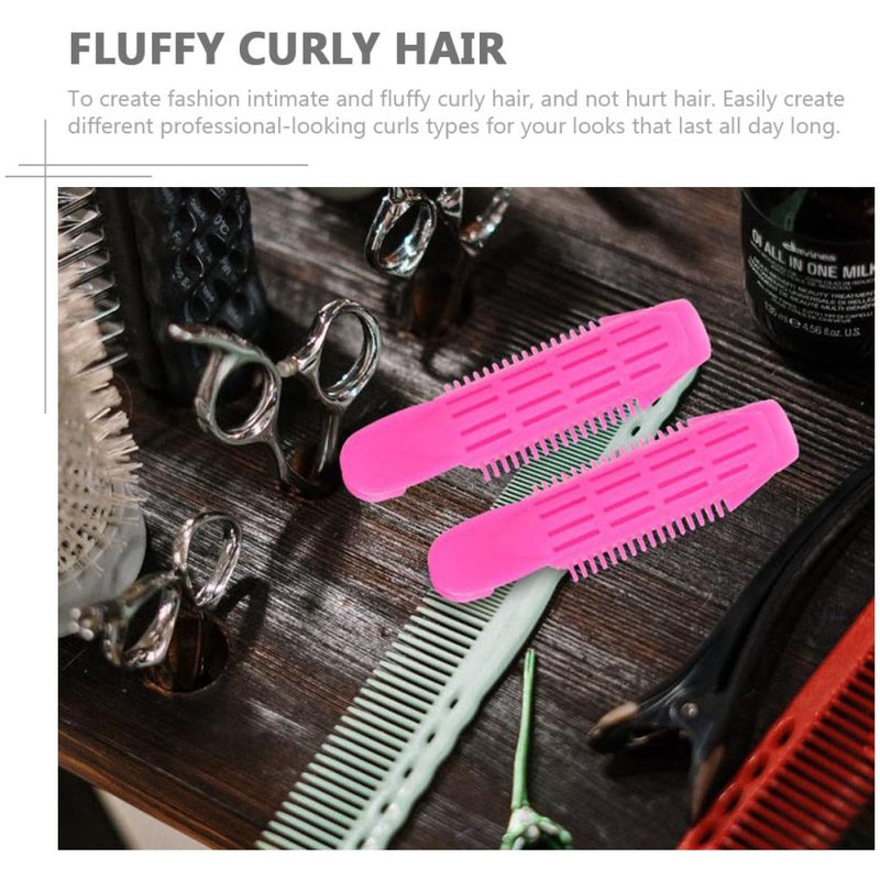 4Pcs Hair Root Curlers and Hair Styling Clips Volumizing Wave Shapers for Women in Navy Blue and Rose Red for Lightweight Bangs and Root Volume - Image 3