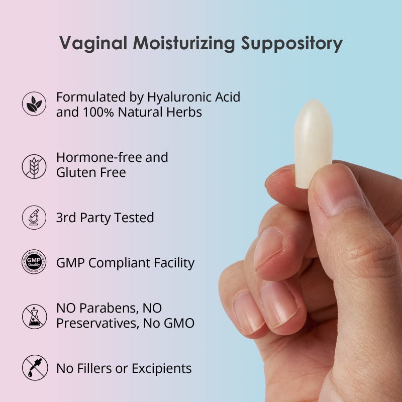 vetrue Intimate Moisturizer, Vaginal Suppository for Dryness & Discomfort, Feminine Long Lasting Hydration Support with Hyaluronic Acid and Natural Herbs - PH Balance, Estrogen and Drug Free (24 Inserts) - Image 3