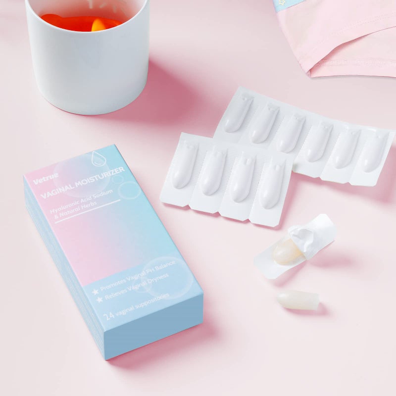 vetrue Intimate Moisturizer, Vaginal Suppository for Dryness & Discomfort, Feminine Long Lasting Hydration Support with Hyaluronic Acid and Natural Herbs - PH Balance, Estrogen and Drug Free (24 Inserts) - Image 5