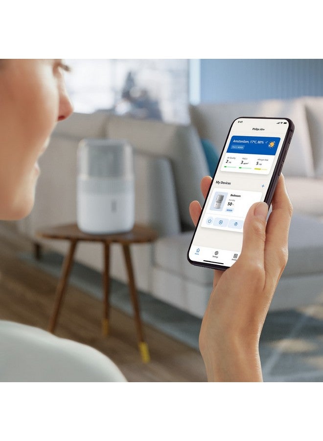 Philips 5000 Series Compact and Powerful Smart Air Humidifier White and Silver 37.8 x 23.3 x 23 cm HU5710/00 HU5710/00 White and Silver - Image 5