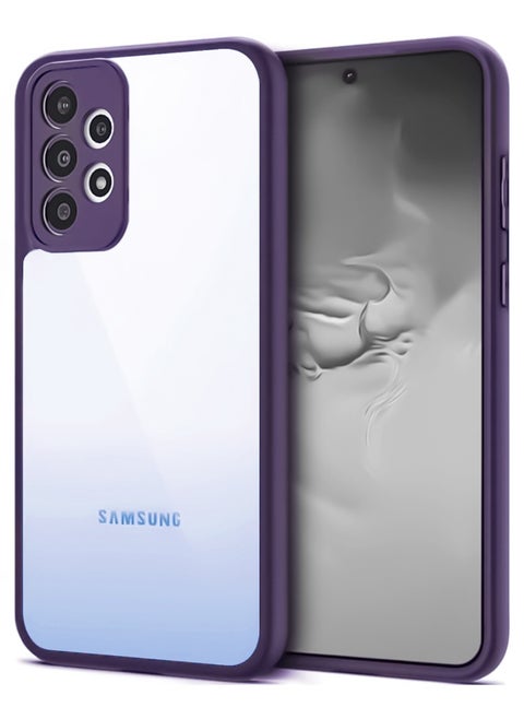 Bumper Protective Case for Samsung Galaxy A52 5G/A52 4G/A52s 5G Silicone TPU Bumper Ultra Durable Ultra-Safe Camera Optimum Solution (Purple)