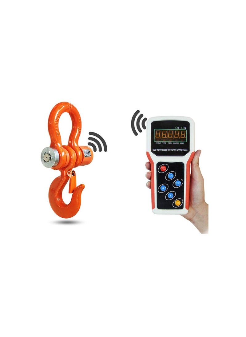3T Wireless Crane Scale Digital Electronic Hoist Scale Rechargeable Hanging Scale w/Remote Control 3000kg/6600lb