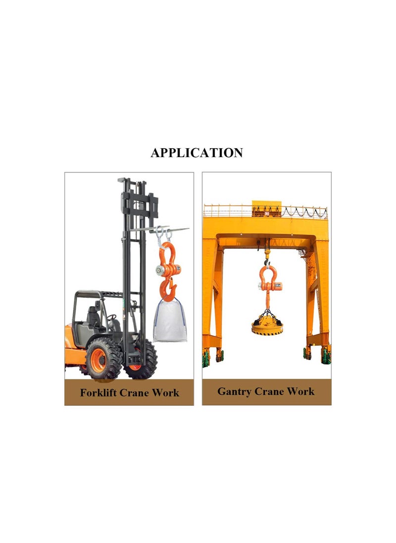 3T Wireless Crane Scale Digital Electronic Hoist Scale Rechargeable Hanging Scale w/Remote Control 3000kg/6600lb