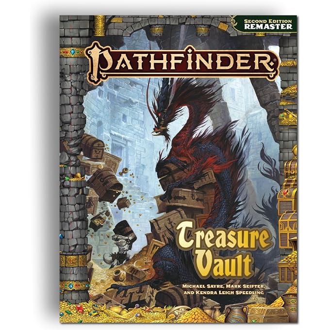 Paizo Pathfinder Treasure Vault Pocket Edition, Remastered 224 Pages | Nearly 600 Items, Second Edition RPG Equipment Guide, Portable Softcover - Image 1