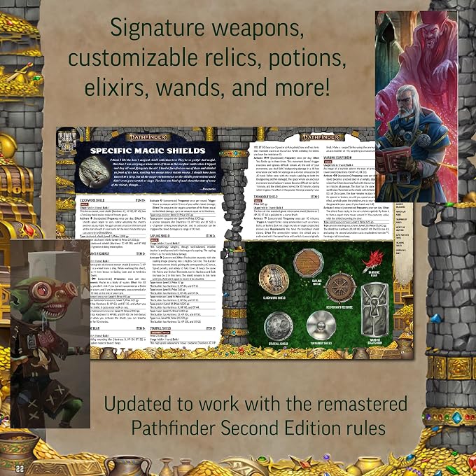 Paizo Pathfinder Treasure Vault Pocket Edition, Remastered 224 Pages | Nearly 600 Items, Second Edition RPG Equipment Guide, Portable Softcover - Image 3