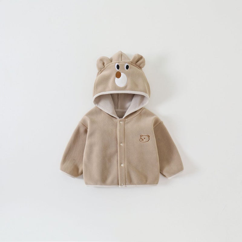 Baby'S Double-Sided Ao Grain Velvet Jacket Autumn Boys' Casual Cartoon Hoodie Autumn Clothes Children'S Fleece-Lined Jacket - Image 1