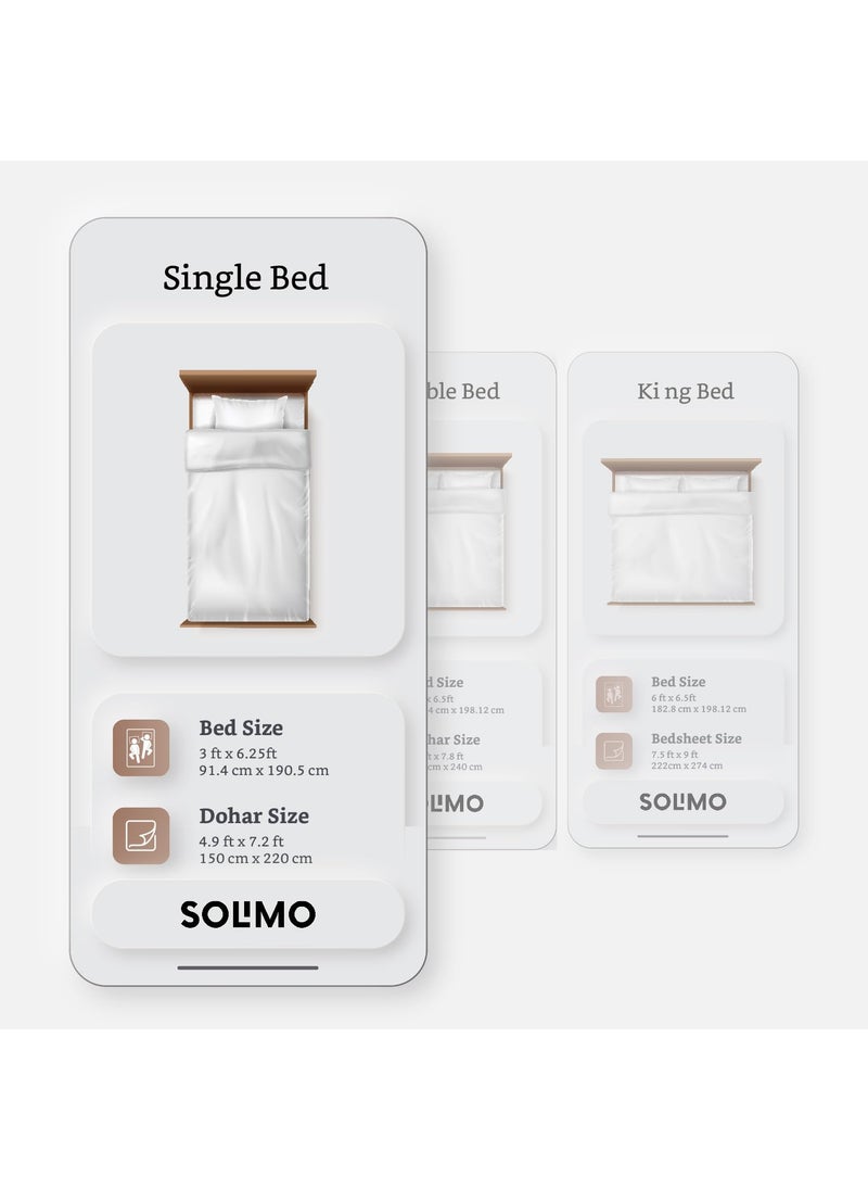 Basics Brand - Solimo EW Dohar | Single Bed | Highly Breathable | (Grey) (150 x 220 CMS)  - Image 5