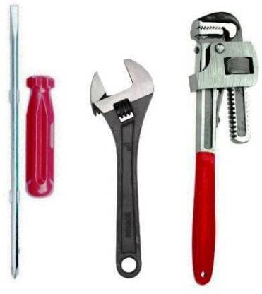 Exotic Arcade Combo Pack of 3 Tool Kits Set for Home Adjustable Spanner Pipe Wrench Screwdriver Set Power & Hand Tool Kit Set  - Image 1