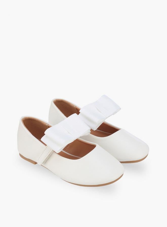 JUNIORS Girls Hook & Loop Ballerina Shoes - Image 1