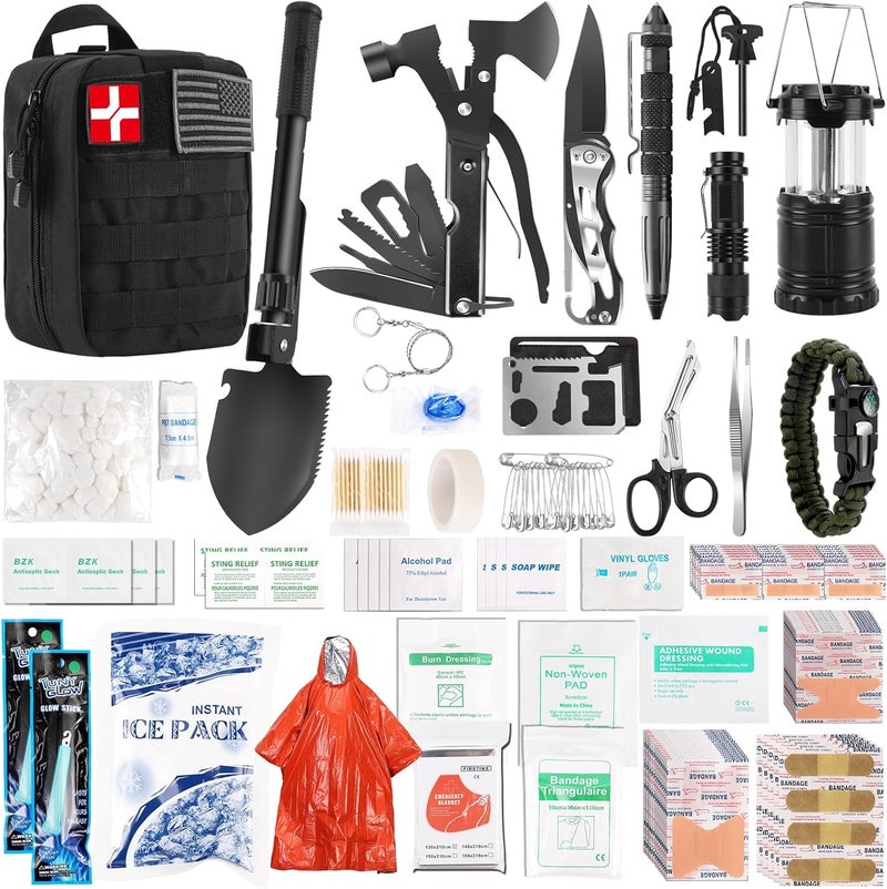 Abpir 318 PCS Emergency Survival Kit - First Aid Gear for Camping, Hiking, and Disaster Preparedness - Image 1