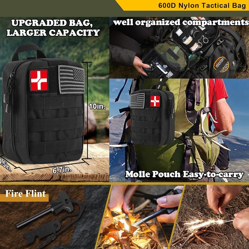 Abpir 318 PCS Emergency Survival Kit - First Aid Gear for Camping, Hiking, and Disaster Preparedness - Image 4