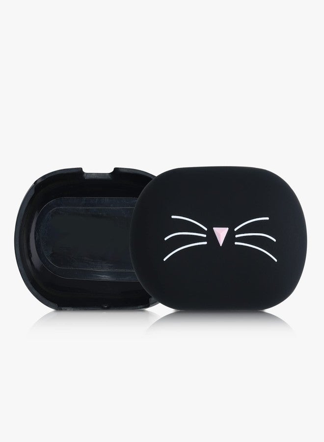 kwmobile Silicone Case Compatible with Samsung Galaxy Buds/Buds Plus Case Cover - Cat Black/White - Image 2