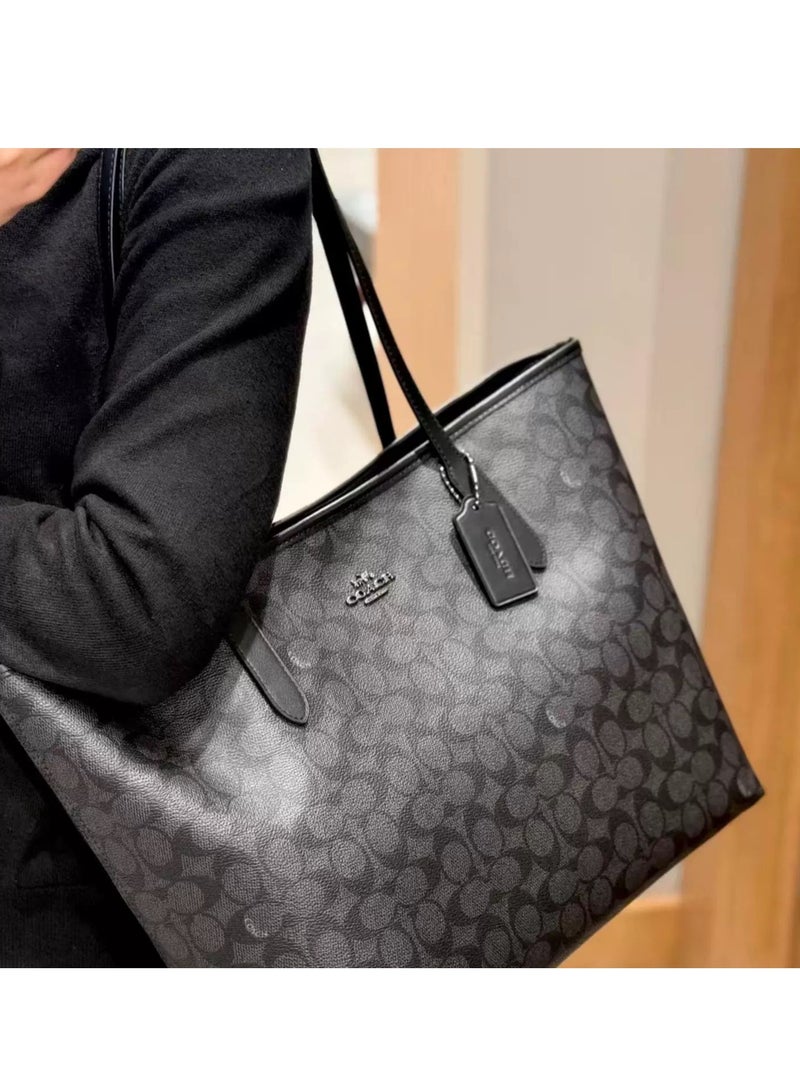 coachoutlet COACH Women's Classic Fashion Large Handbag Shopping Bag  - Image 2