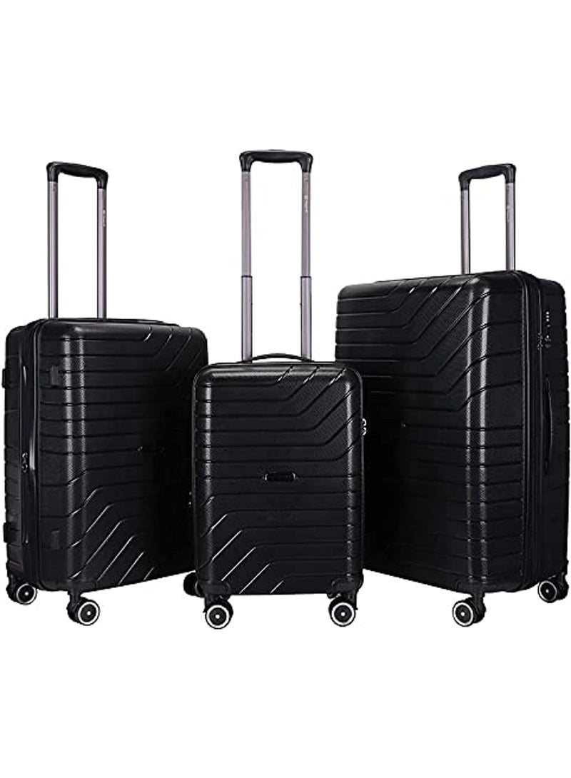 3-Piece Trolley Luggage Set with Spinner Wheels, Lightweight Durable Suitcases for Travel, Easy Movement and Organized Packing - Image 1