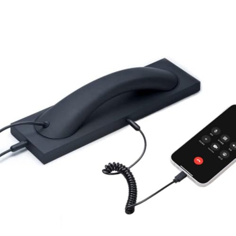 سماعات رأس لأجهزة استقبال الهاتف الرجعية بمقبس USB-C للهاتف المحمول والكمبيوتر اللوحي والكمبيوتر المحمول وسماعة الرأس مع زر الرد والمكالمات المريحة، اختيار هدية رائع للآباء - Image 1