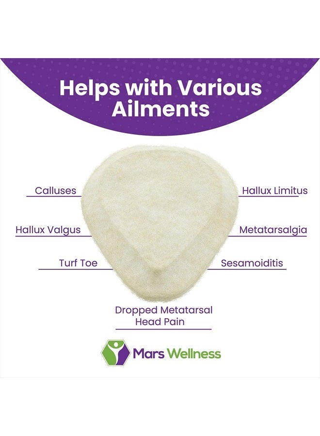 MARS WELLNESS Metatarsal Felt Foot Pad Skived Cut (1/4" Thick) - 6 Pairs (12 Pieces)  - Image 5
