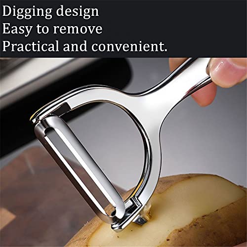 MYOSOTIS Vegetable Peeler,Fruit,Apple, Potato Peeler Stainless Steel Sharp photato Cutter Y-Shaped kitchen Gadget Peeling Portable Home Kitchen Tools-5 Years of Warranty - Image 4