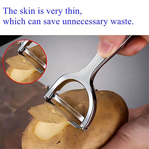 MYOSOTIS Vegetable Peeler,Fruit,Apple, Potato Peeler Stainless Steel Sharp photato Cutter Y-Shaped kitchen Gadget Peeling Portable Home Kitchen Tools-5 Years of Warranty - Image 5