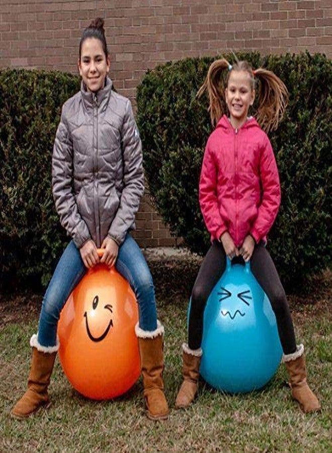 DASNDAS Jumping Kid's Ball Rubber Hop Ball| Kangaroo Bouncer, 60 cm Hoppity Hop| Jumping Ball, with Handle and Sit - Image 3