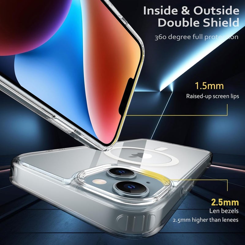 Clear for iPhone 14 Plus - Anti-Yellowing Cover with Shockproof Protection - Image 4