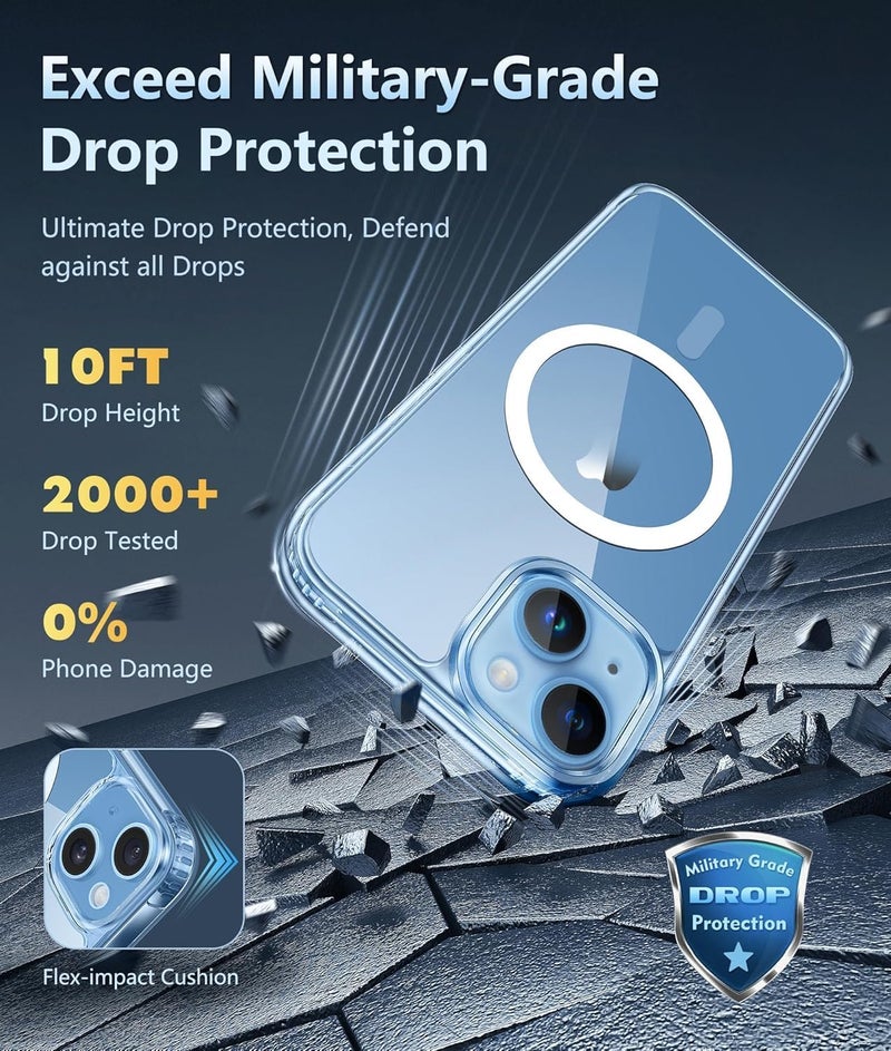 Clear for iPhone 14 Plus - Anti-Yellowing Cover with Shockproof Protection - Image 2