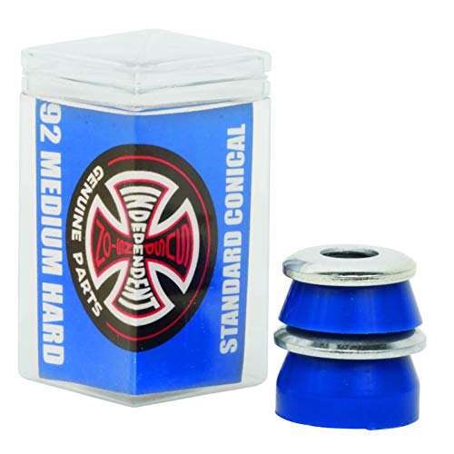 Independent Truck Co. Standard Conical Cushions Blue Skateboard Bushings - 2 Pair with Washers - 92a - Image 1